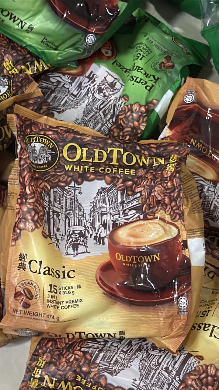 OLDTOWN 3-in-1 Instant White Coffee – Classic & Hazelnut
