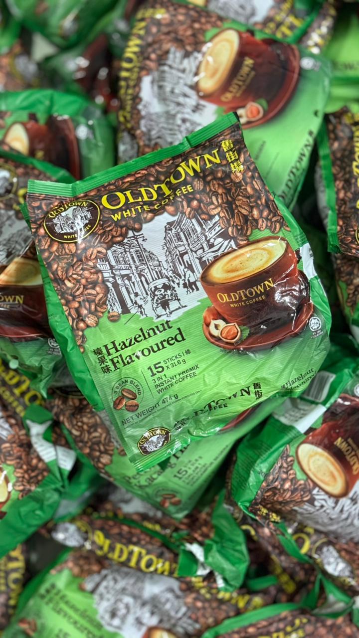 OLDTOWN 3-in-1 Instant White Coffee – Classic & Hazelnut